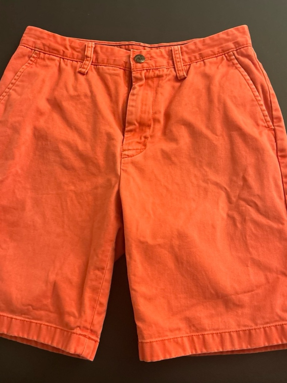 Nautica Men's Orange Flat-Front Casual Shorts